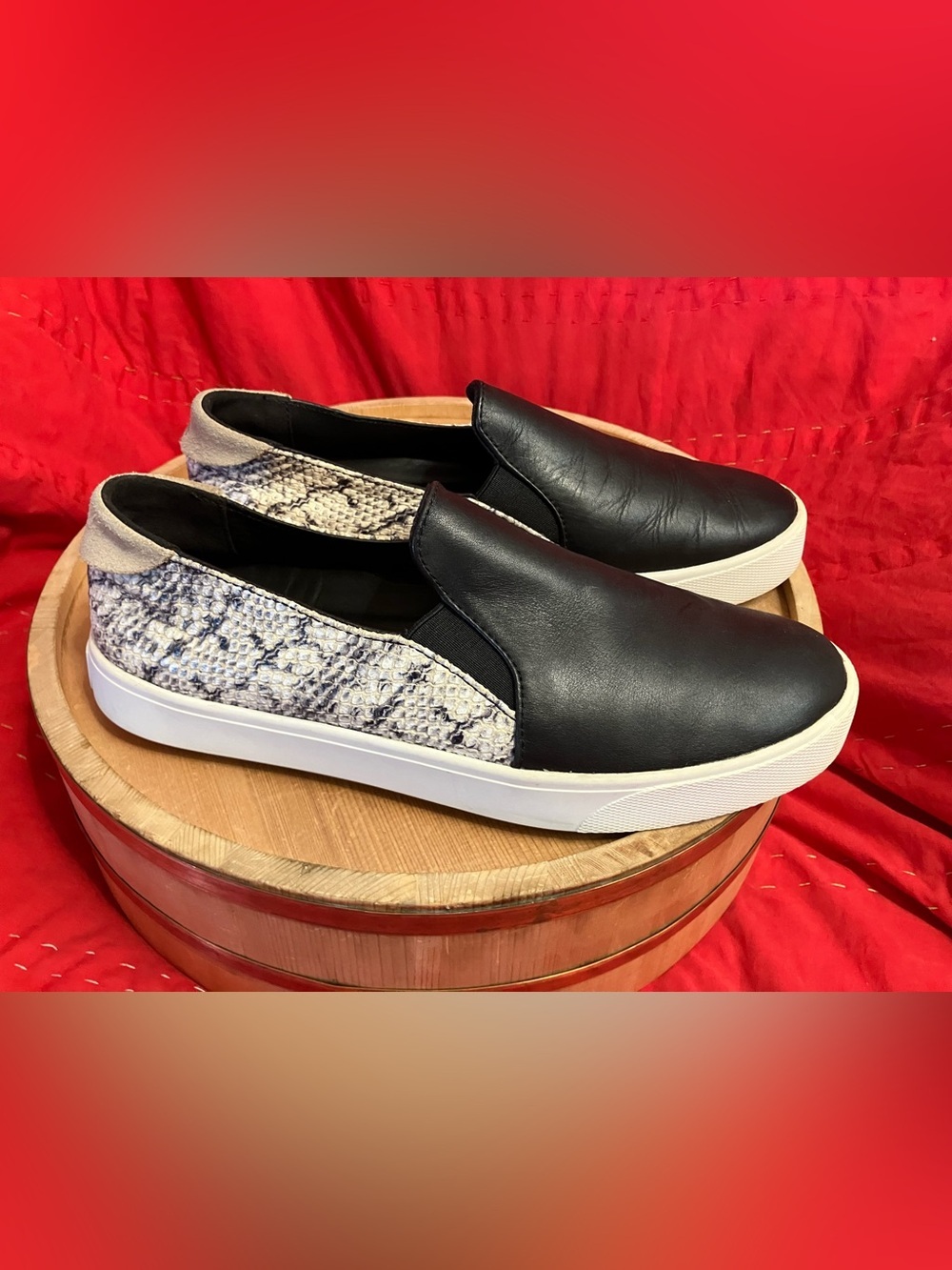 Cole Haan Grand Pro Spectator Leather Slip-On  Snakeskin Print Sneaker 9.5